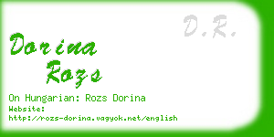 dorina rozs business card